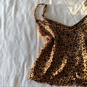 Cheetah print tank top